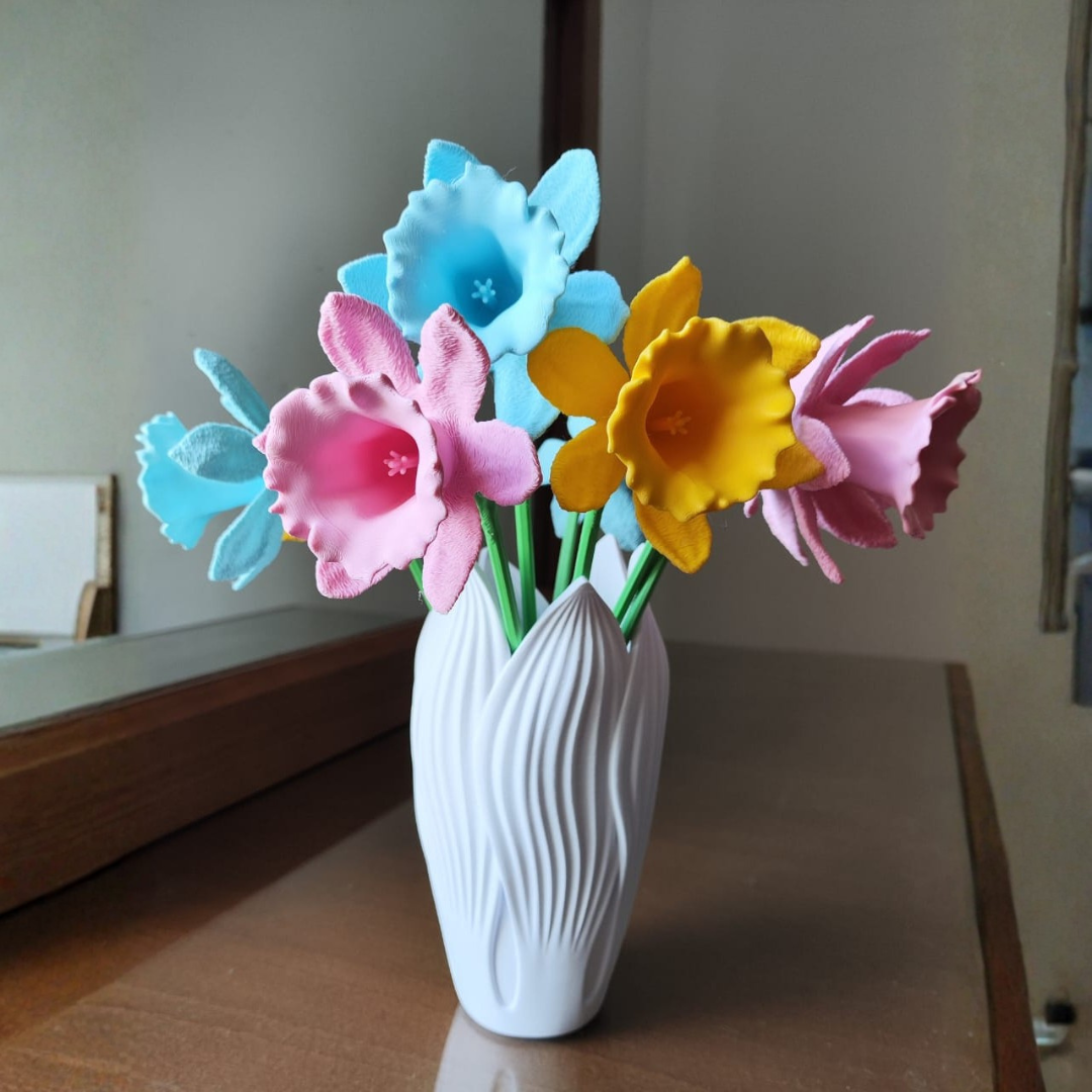 Vase Décoratif Feuille Blanc Design - Vase Organique Moderne Minimaliste - Image 2