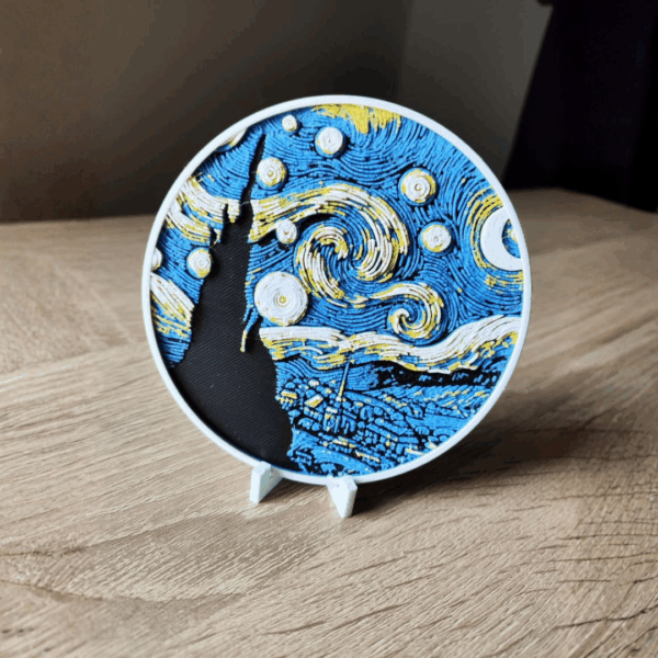 Disque Décoratif Artistique avec Support