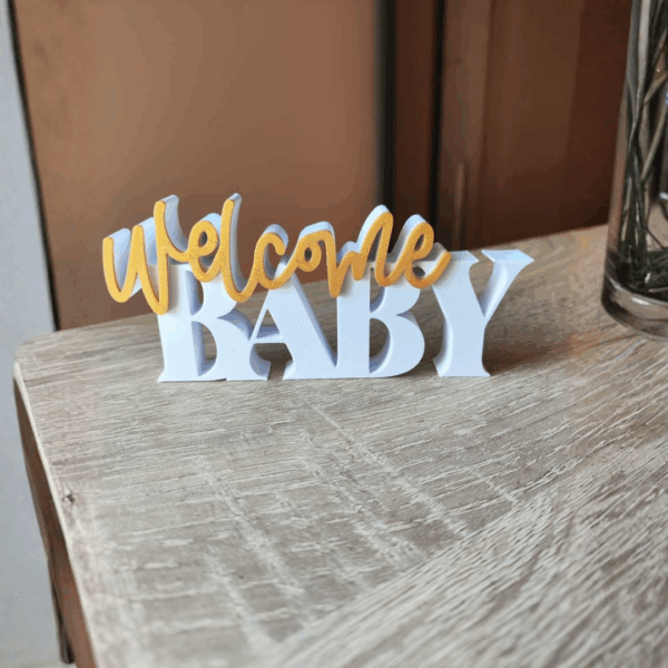 Panneau Décoratif Naissance Bébé - Welcome Baby It's a Girl Boy Décoration Baby Shower – Image 4