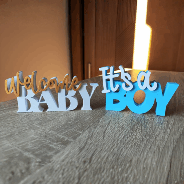 Panneau Décoratif Naissance Bébé - Welcome Baby It's a Girl Boy Décoration Baby Shower