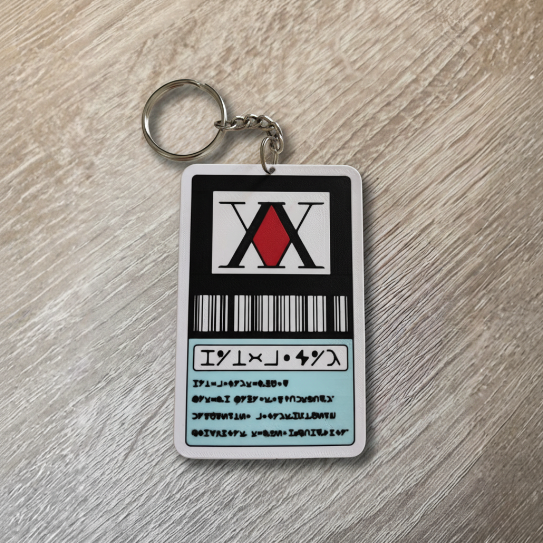 Porte-Clés Licence Hunter x Hunter - Carte Identité HxH Accessoire Manga Anime Otaku