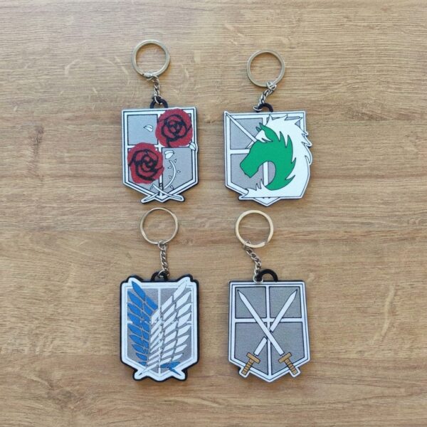 Pack Porte-clés Attack on Titan Emblème Militaire