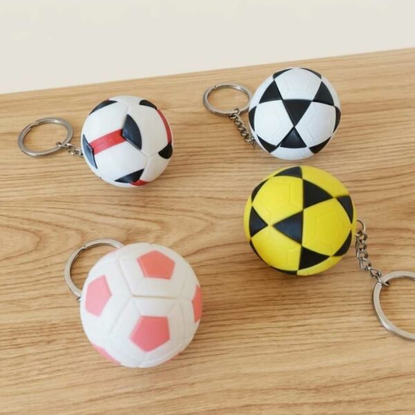 Porte-Clé Ballon de Football Miniature – Collection Fan de Foot (Différents Modèles)