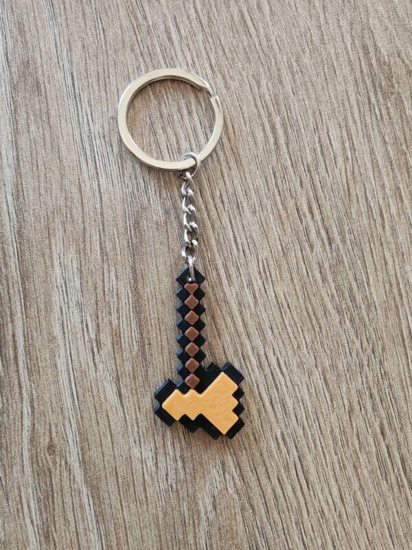 Porte-Clés Minecraft Sword & Pickaxe - Collection de Mini-Armes Pixelisées pour Fans de Gaming – Image 2