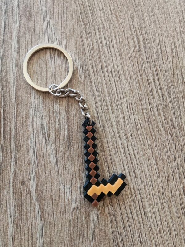 Porte-Clés Minecraft Sword & Pickaxe - Collection de Mini-Armes Pixelisées pour Fans de Gaming – Image 7